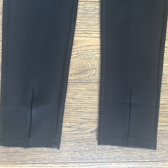 Mango Black Straight Leg Front Slit Pant Sz M - Picture 2 of 7